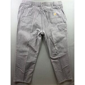 Carhartt Relaxed Fit Pants Mens Gray Canvas Utility Workwear 44x32